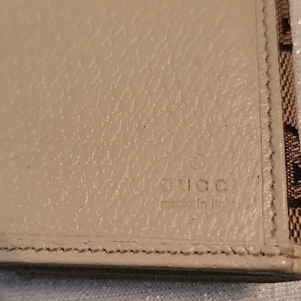 Gucci GG Monogram Logo Canvas Leather Long Wallet Authentic - Picture 8 of 16